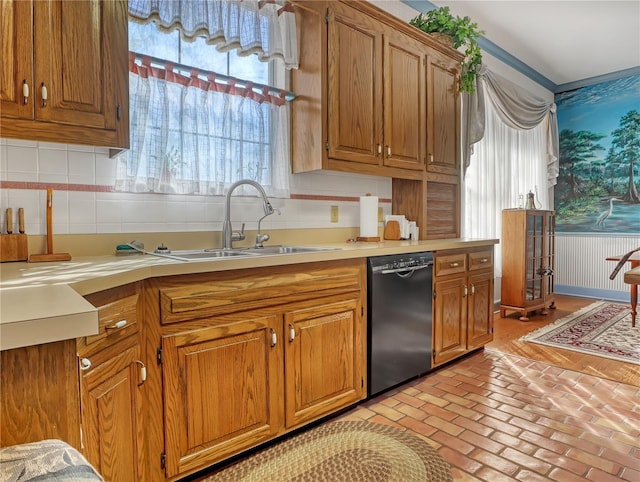 kitchen with dishwasher and sink