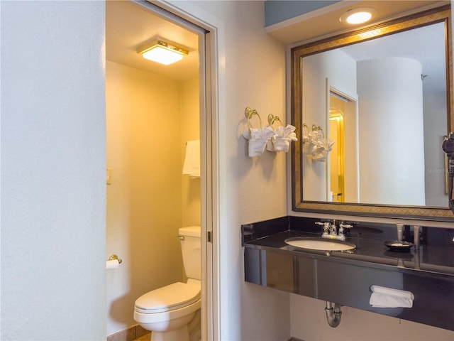 bathroom with sink and toilet