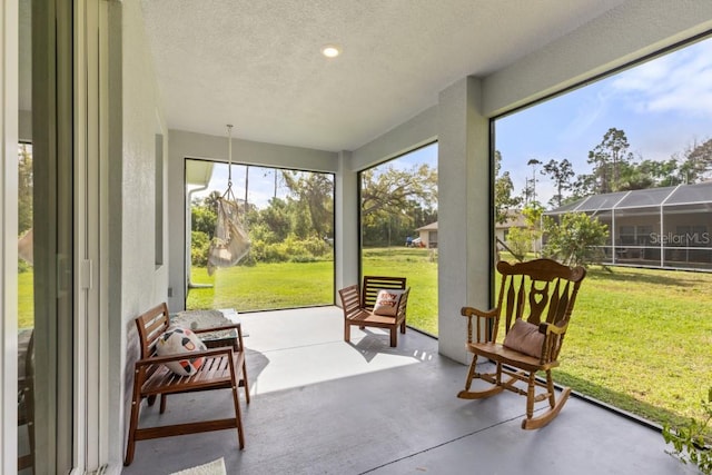 view of sunroom