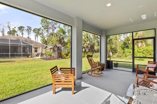 view of sunroom / solarium