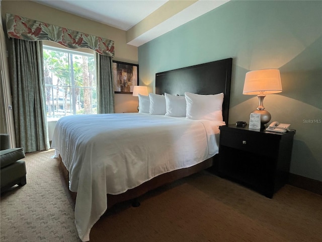 view of carpeted bedroom