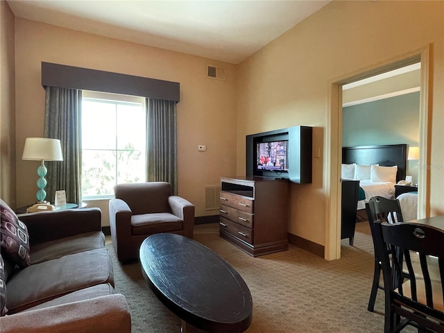 view of carpeted living room