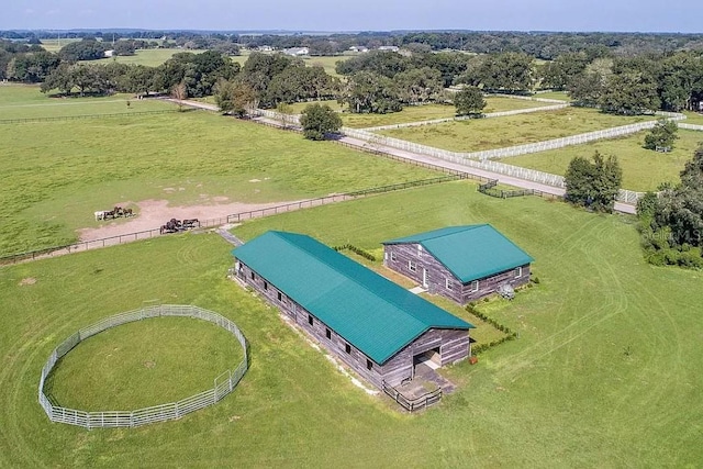 bird's eye view with a rural view