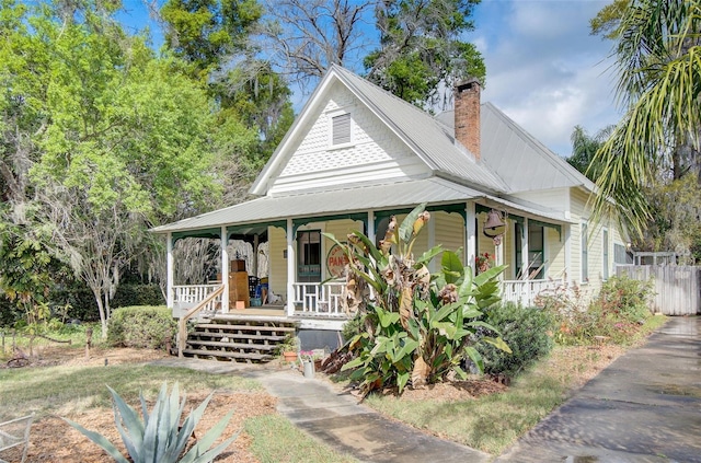 farmhouse with a porch