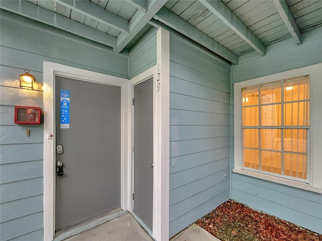 view of doorway to property