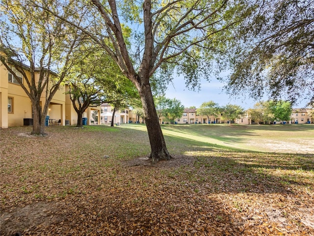 view of yard with central AC