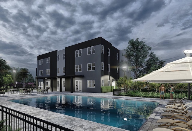 view of pool with a patio area