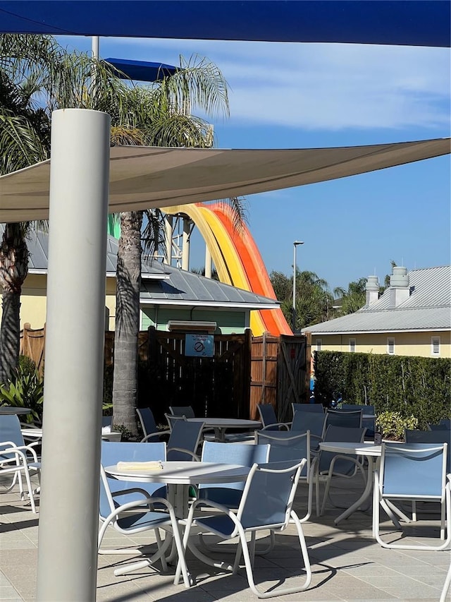 view of patio with fence