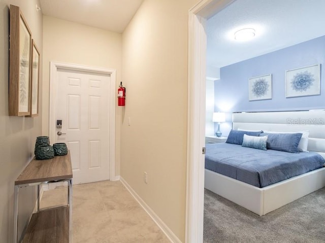 interior space with light colored carpet