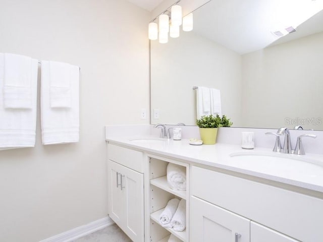 bathroom with vanity