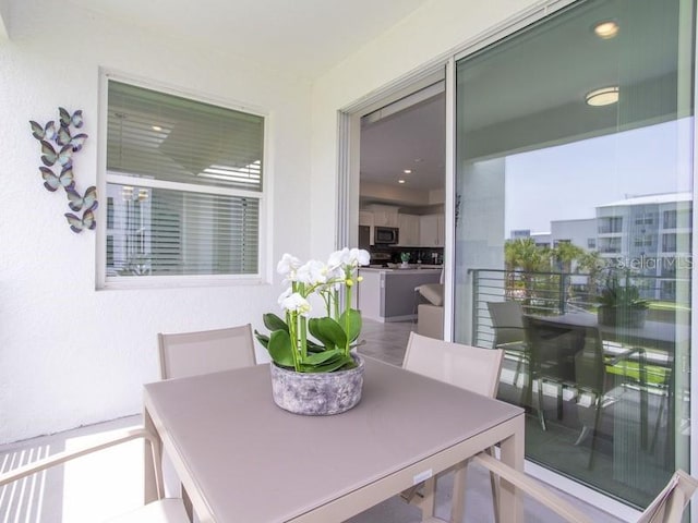 view of dining area