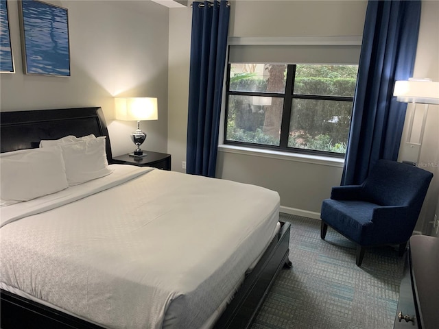 view of carpeted bedroom