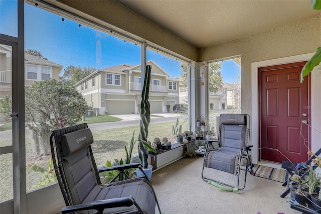 view of sunroom