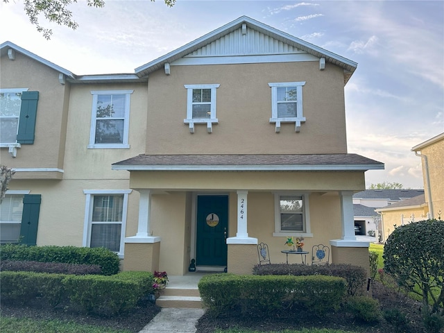 view of front facade featuring a porch