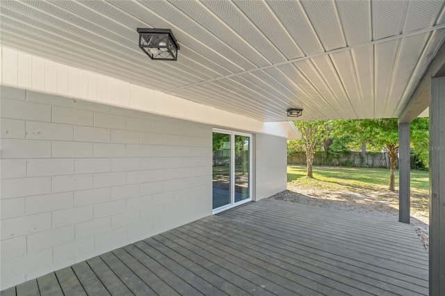 view of wooden terrace