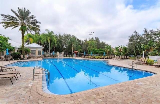 view of pool with a patio