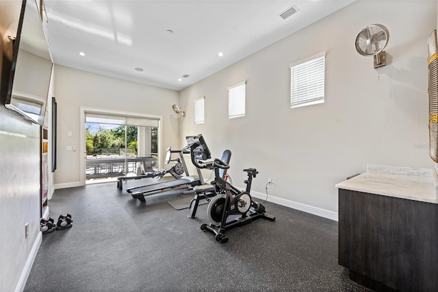 view of exercise room