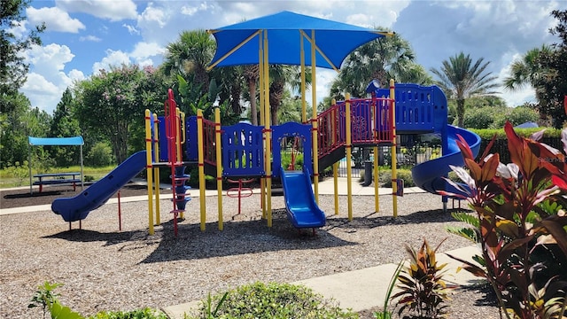 view of community jungle gym