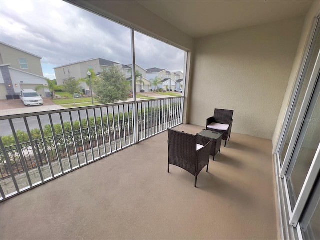 balcony with a residential view