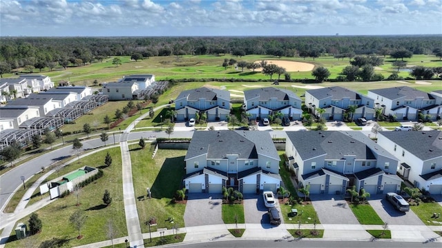 bird's eye view with a residential view