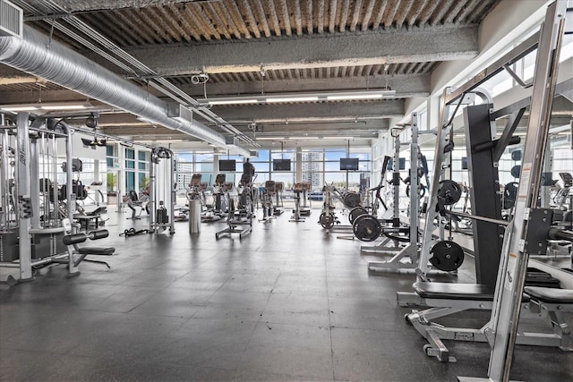 view of exercise room