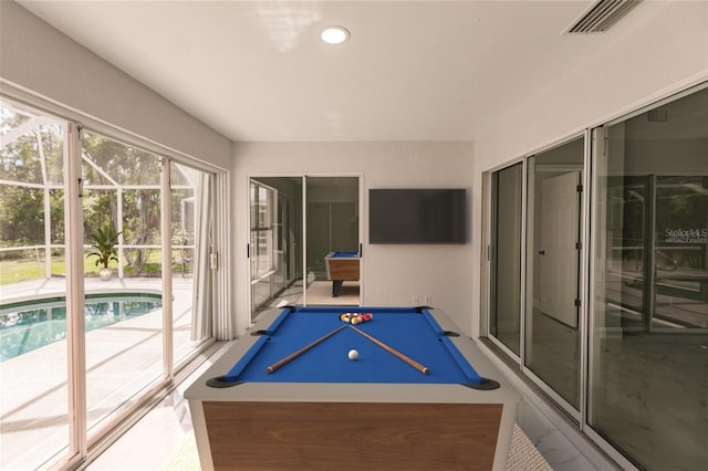 rec room featuring billiards