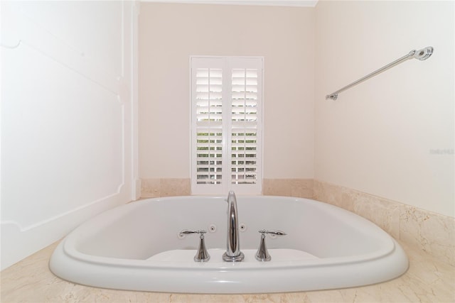 bathroom featuring a tub