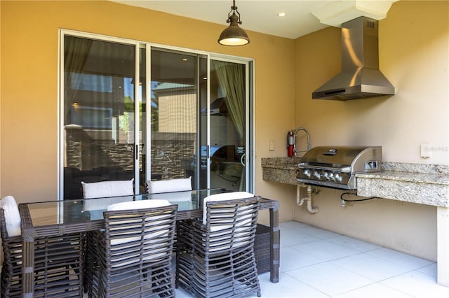 view of patio / terrace featuring area for grilling