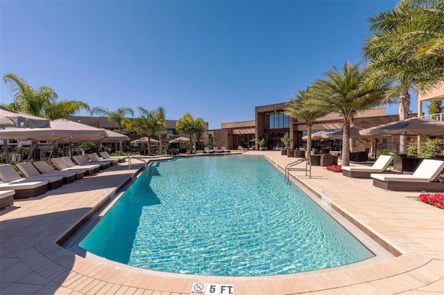 view of pool with a patio