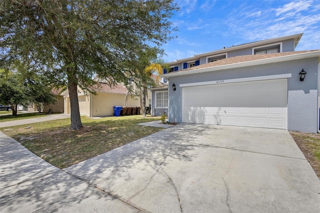 view of front property featuring a garage