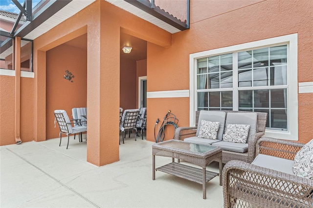 view of terrace with outdoor lounge area