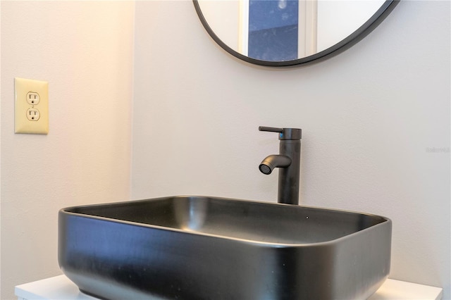 interior details featuring sink