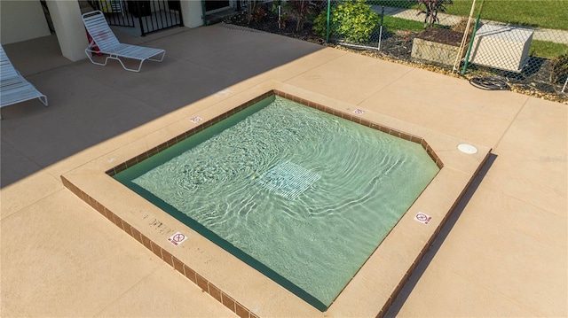 view of pool with a patio