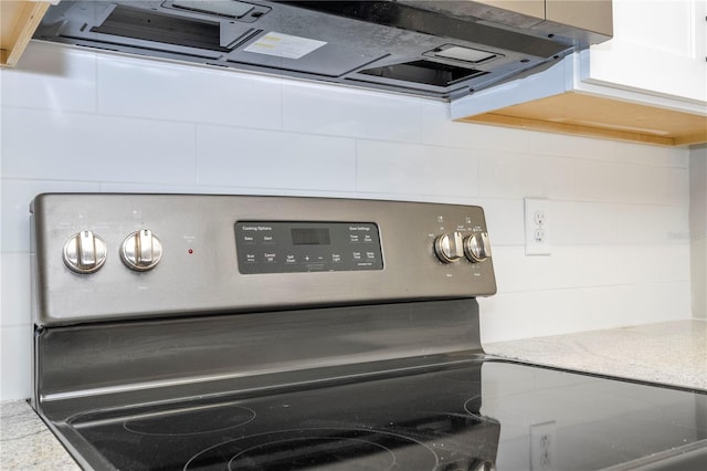 room details with range with electric stovetop