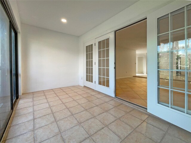 interior space with french doors