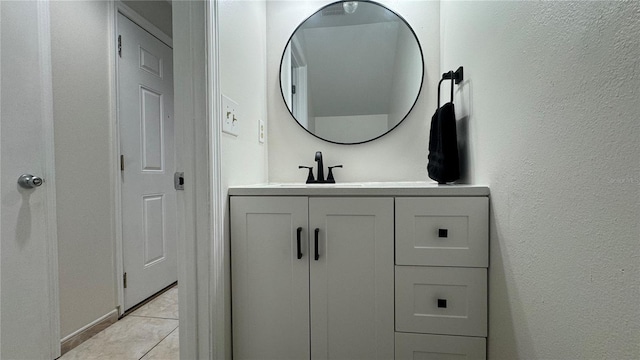 bathroom featuring vanity and tile patterned floors