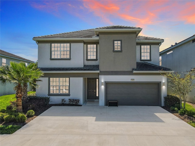 view of front of home featuring a garage