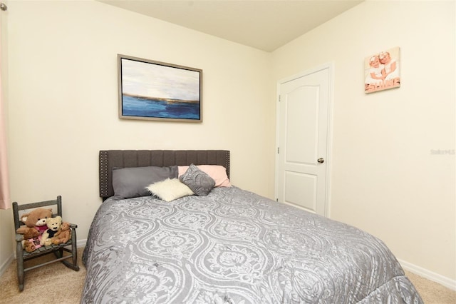 view of carpeted bedroom