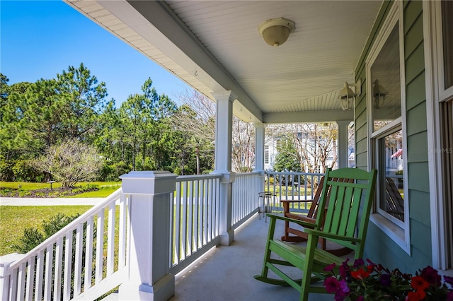 balcony with a porch