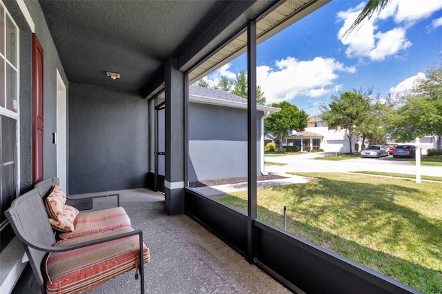 view of sunroom