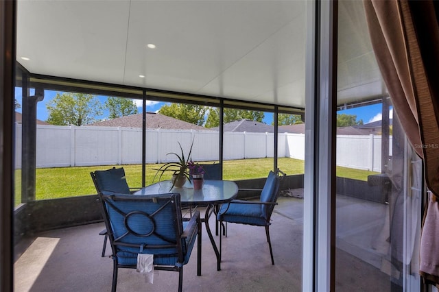 view of sunroom