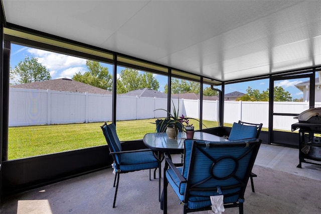 view of sunroom / solarium