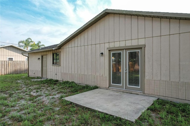 rear view of property with a patio area