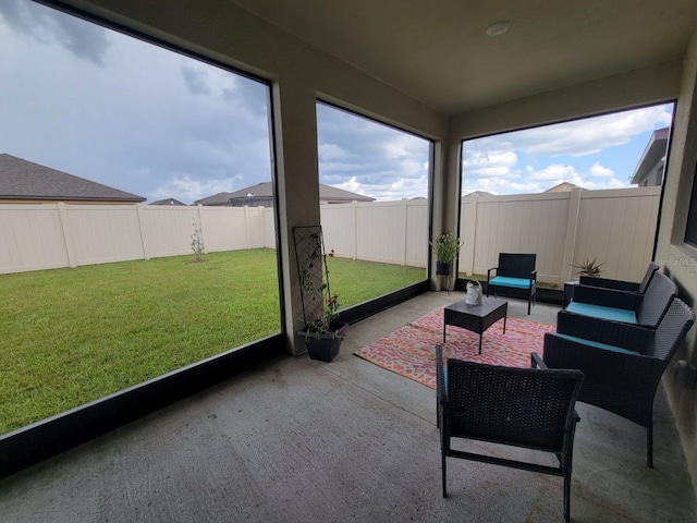 view of sunroom