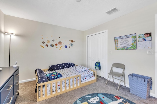 view of carpeted bedroom