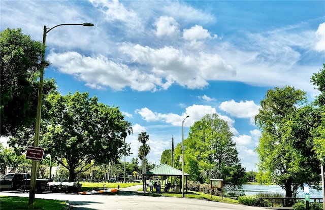 view of community featuring a gazebo