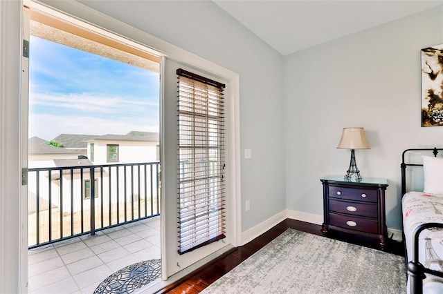 bedroom featuring hardwood / wood-style floors