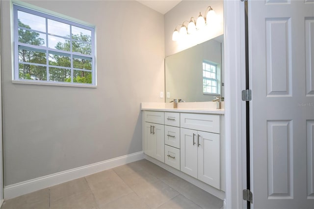 bathroom featuring tile patterned floors and vanity