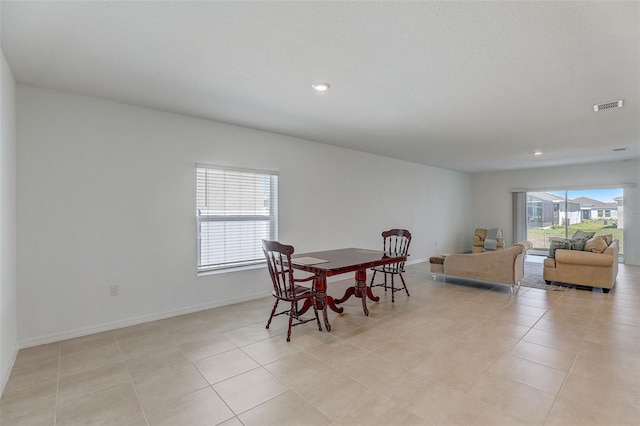 view of tiled dining room