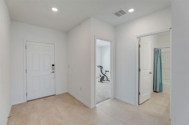 view of tiled entrance foyer